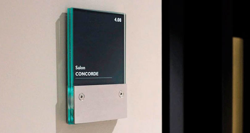 VISLUM placa rotulacion informaci&oacute;n intercambiable SILENZIO