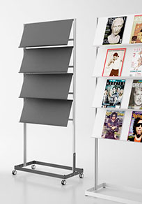 VISLUM expositor pie catalogos y revistas FLAP