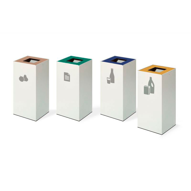 VISLUM papelera RIGA Basic blanca