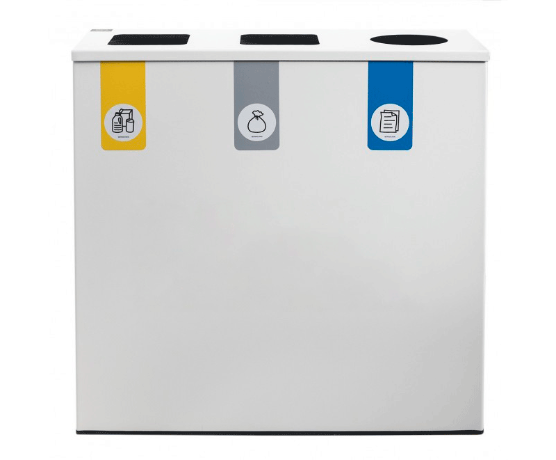 VISLUM papelera reciclaje BIN 3 residuos color blanco