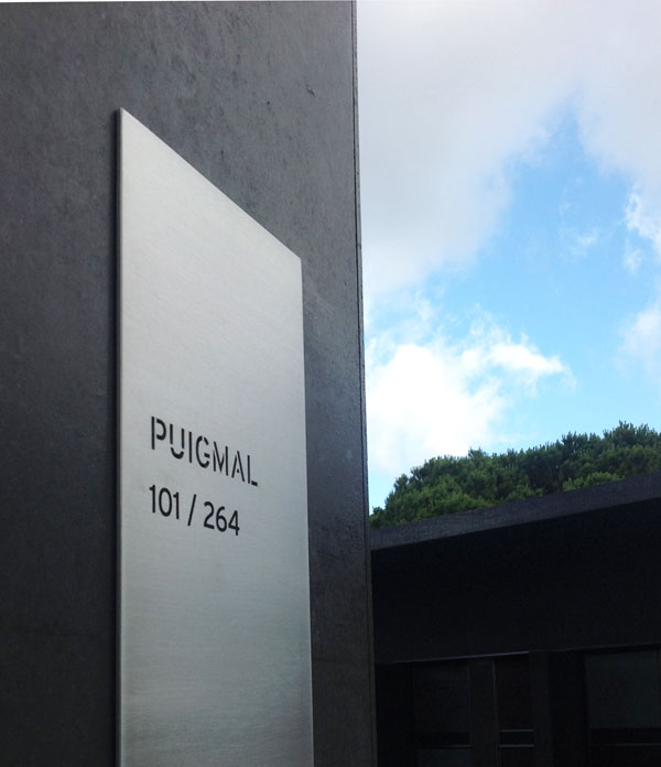 VISLUM placa senalizacion aluminio pulido CAMI DEL REP&Ograve;S